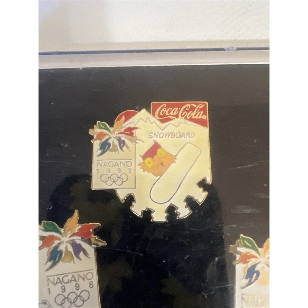 Coca Cola First Time Winter Sports 1998 Collectors Vintage 3 Pins USA OLYMPIC‎